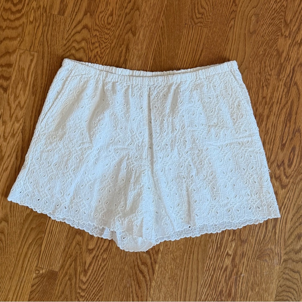 White Eyelet Summer Shorts